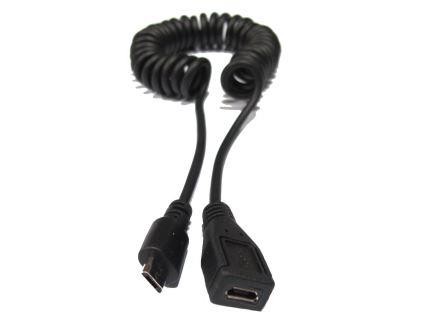 CAVO ADATTATORE MICRO USB 2.0 M/F SPIRALE