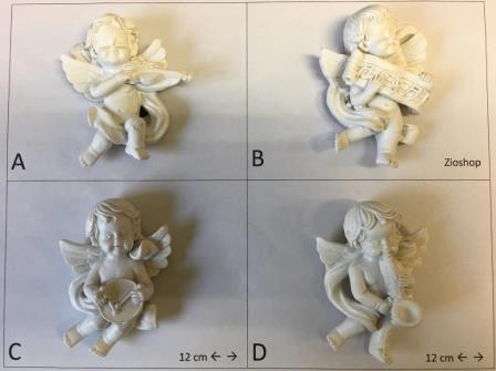 Calamita da Frigo Magnete Resina"SWEET ANGELS"ANGELI BIANCHI 2 ;Fridge Magnet Souvenir 
