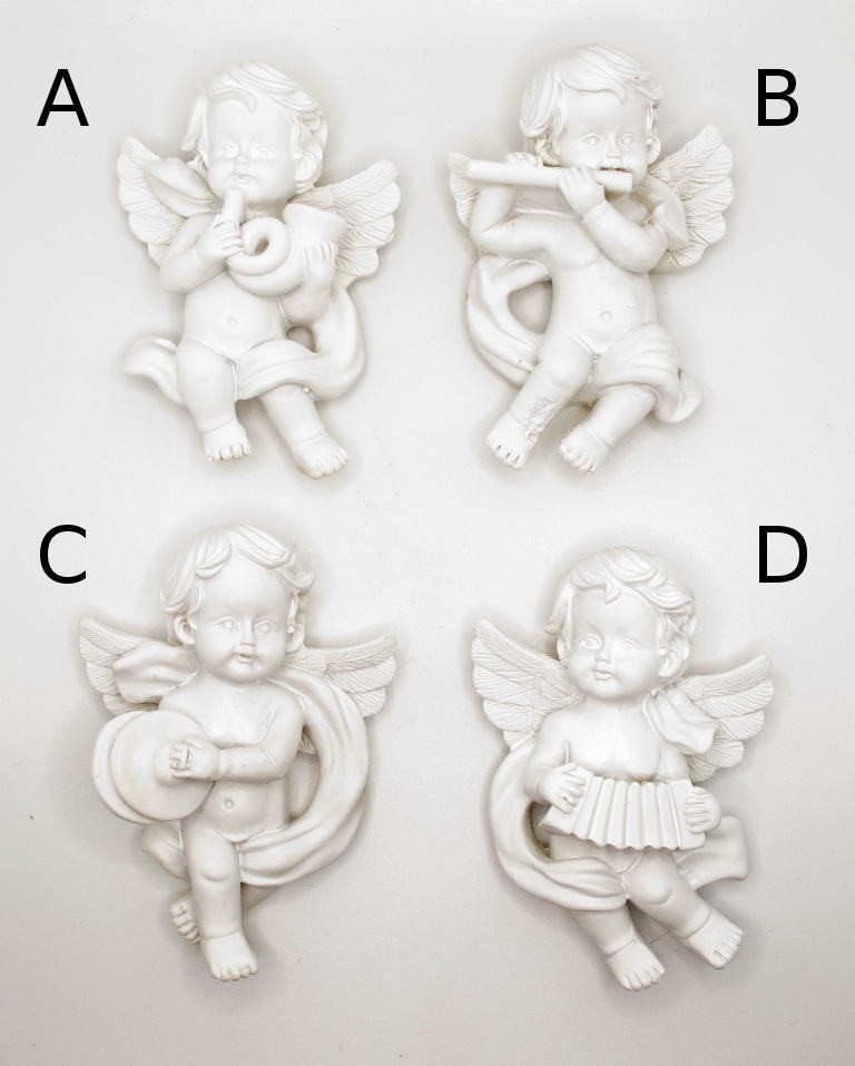 Calamita da Frigo Magnete Resina"SWEET ANGELS"ANGELI BIANCHI 3 ;Fridge Magnet Souvenir 
