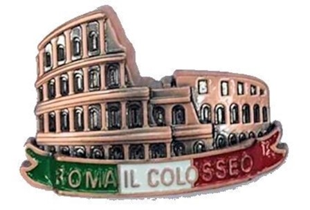 Calamita Frigo Magnete "ROMACOLOSSEO METALLO BRONZO";Fridge Magnet Souvenir Italy