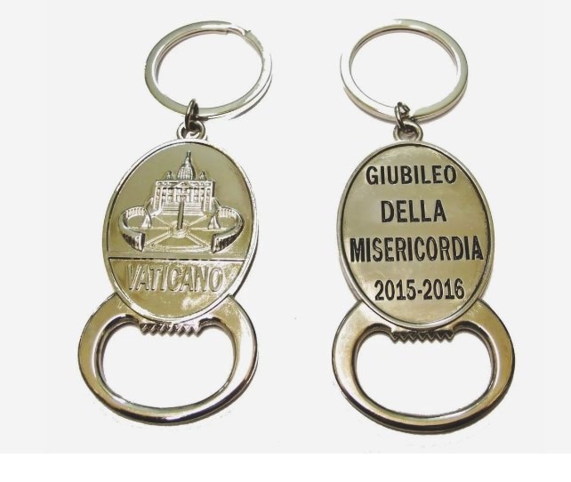 PORTACHIAVI APRIBOTTIGIA "VATICANO JUBILEUM GIUBILEO";JUBILEE KEYCHAIN FROM ITALY