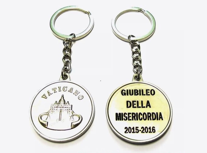 PORTACHIAVI SOUVENIR  "VATICANO JUBILEUM GIUBILEO ";JUBILEE KEYCHAIN FROM ITALY