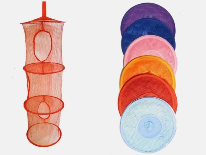 Contenitori a sospensione Portatutto a 3 scomparti  porta giocattoli cameretta vari colori