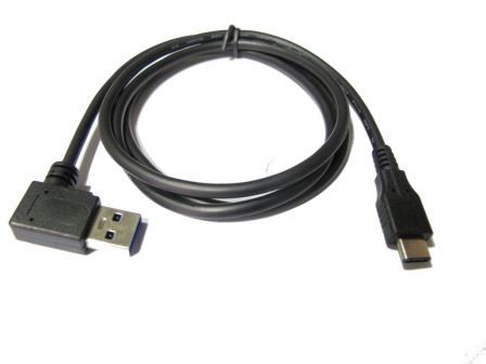 CAVO ADATTATORE ANGOLARE USB-A M 3.0 A USB-C M 3.1 DA 1m A 90 