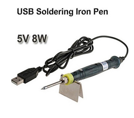 MINI SALDATORE ELETTRICO  5V 8W USB SOLDERING IRON con Indicatore LED