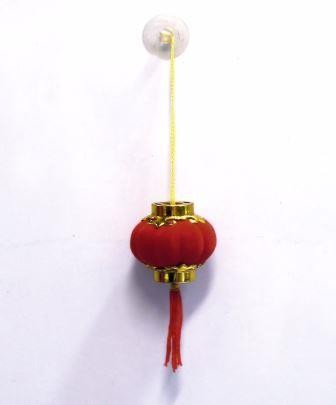 DECORAZIONE LANTERNA ROSSA PORTAFORTUNA CLASSICA CINESE CON VENTOSA 