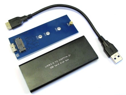 BOX CASE ENCLOSURE USB 3.0 PER SSD HDD NGFF 2230 2242 2260