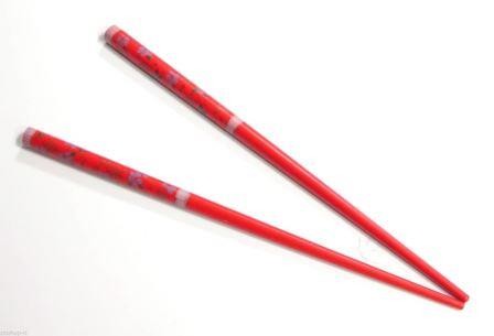6 X Coppia Bacchette Decorate Fermacapelli Fermagli in Legno 18cm Colori Vari FLOWER