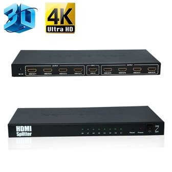 4K*2K HDMI V1.4 FULL HD TV 3D 8-Way 1x8 Splitter  Digital Distribution Splitter
