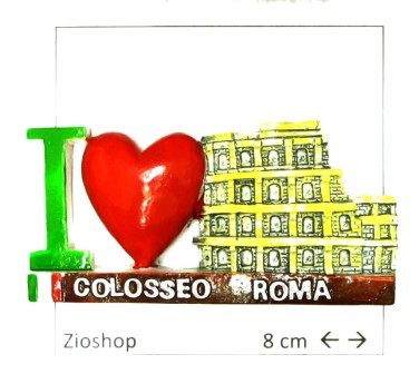 12 x Calamita Frigo Magnete Resina "ROMA I LOVE COLOSSEO " Fridge Magnet  From Italy