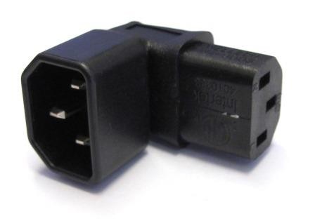 CONNETTORE PLUG  ANGOLARE VDE C14 M/F 90 GRADI VERTICALE IEC M/F