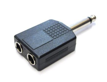Adattatore PLUG MONO JACK  6.35 M / 2 * 6.35 F