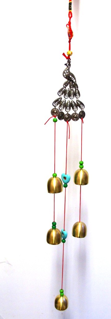CAMPANELLO DEL VENTO SCACCIAPENSIERI PAVONE C805 WIND CHIMES TIBETANO
