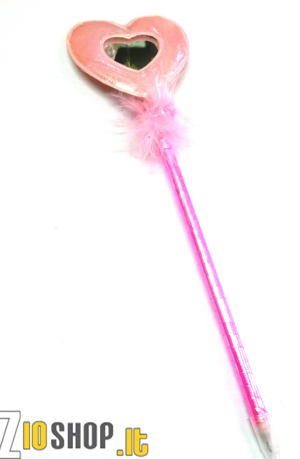 Penna a sfera vari colori e forme con Piume.Idea regalo A FORMA DI CUORE GRANDE