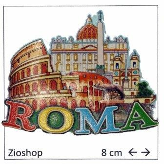 12 x Calamita Frigo Magnete Souvenir "ROMA COLOSSEO LUPA CAPITOLINA SAN PIETRO P.SPAGNA" Fridge Magnet  From Italy