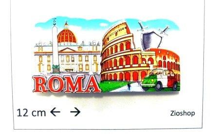12 x Calamita Frigo Magnete Resina "ROMA- PRINT VATICANO COLOSSEO SCUDO" Fridge Magnet  From Italy