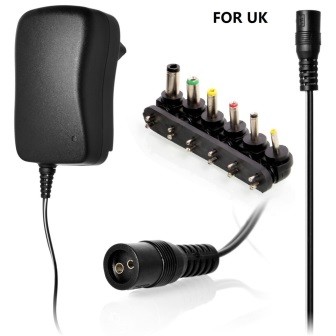 ALIMENTATORE MULTIUSO 30W DA 3V A 12V SELEZIONABILI E USB VERSIONE PRESA UK