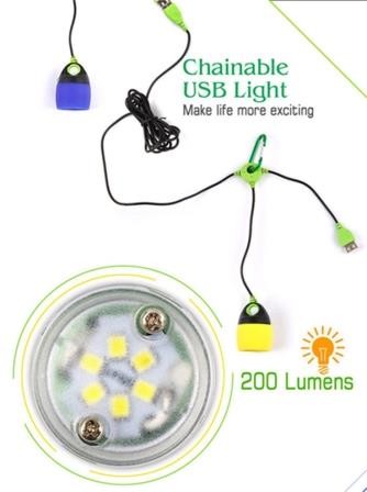 LED LUCE  LANTERNA CONCATENABILE MULTI COMBINED USB MOUNTAIN ADVENTURE LETTURA CAMPEGGIO DECORAZIONE LUMINOSA 
