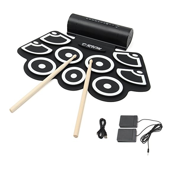 USB ROLL-UP DRUM KIT USB MIDI SPEAKER PER APPRENDIMENTO E SVAGO PERCUSSIONI