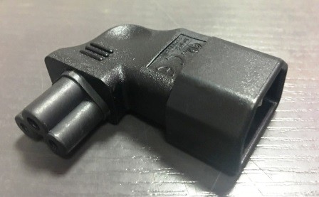 CONNETTORE VDE C14 M/C5 F 90 GRADI ORIZZONTALE IEC M/C5 F DOWN