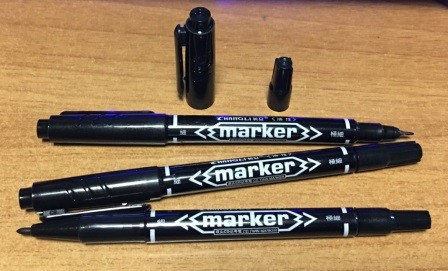 SET DA 10 PEZZI DI Mod.9912 PENNA INDELEBILE PER CD NERO marcatore