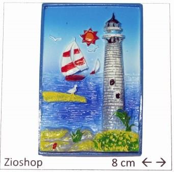 Calamita Magnete Frigo Fridge Magnets Quadro con Faro