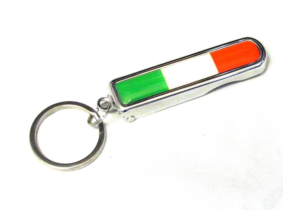 SOUVENIR DALL'ITALIA TAGLIAUNGHIE IN METALLO CON BANDIERA TRICOLORE