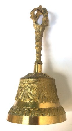 CAMPANELLA TIBETANA  BUDDISTA MEDITAZIONE OTTONE GRANDE DIAMETRO 8 CM