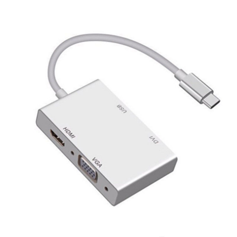 Convertitor TYPE-C a VGA HDMI E DVI 4 IN 1
