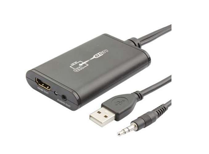 CONVERTITORE DA USB + AUDIO JACK IN A HDMI OUT- UP TO 1080P 