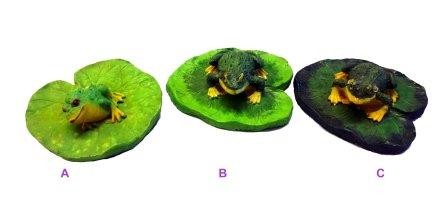 Idea Regalo simpatica Rana galleggiante su foglia di Loto da giardino o acquario