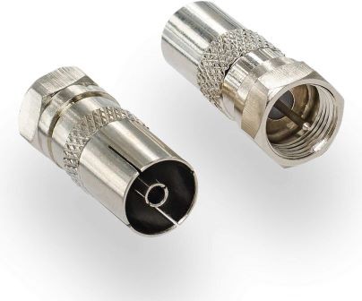 CONNETTORE ADATTATORE DA TIPO F MASCHIO SAT A TV FEMMINA