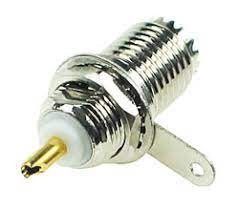 CONNETTORE COASSIALE  MINI UHF A PANNELLO SALDARE BULKHEAD 