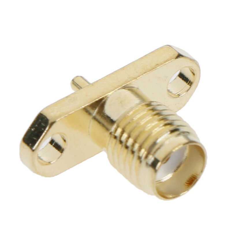 CONNETTORE COASSIALE SMA FEMMINA A SALDARE PANNELLO FLANGIA 2 FORI