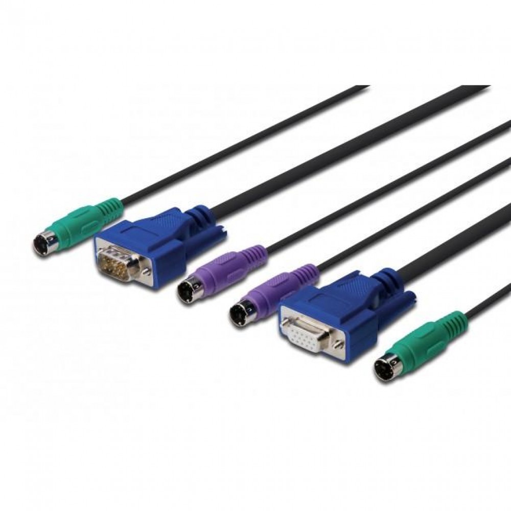 Cavo  Per KVM VGA(14PIN) PS2 tastiera/mouse M/F 5 metri