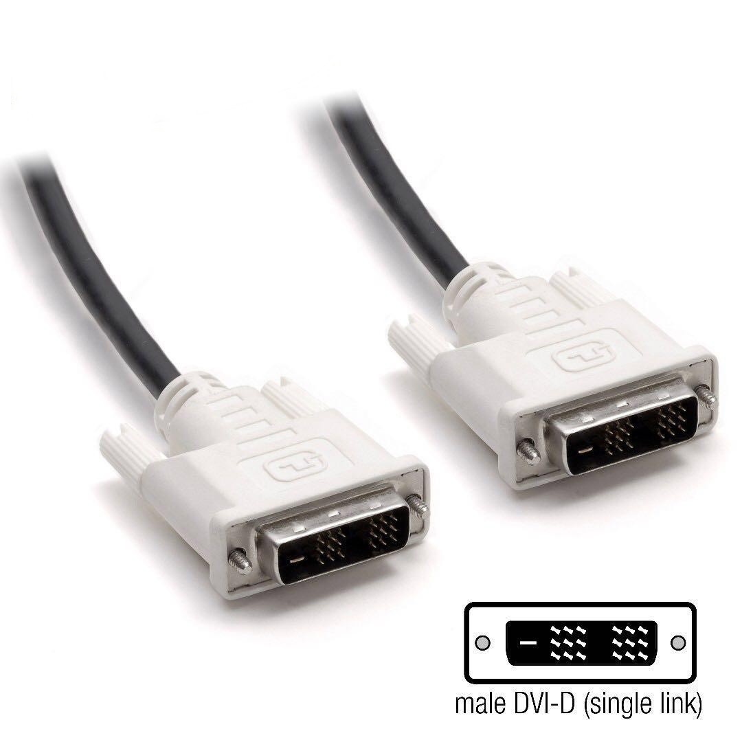 CAVO VIDEO SINGLE LINK 18+1 DVI -D WHITE PC COMPUTER DESKTOP MONITOR 
