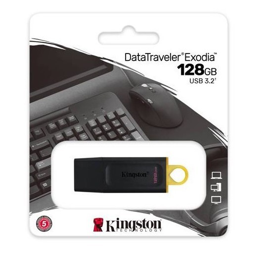 PENDRIVE KINGSTON 128GB DTX/128GB 3.2 GEN1 CHIAVETTA USB MEMORIA PC PENNETTA HDD