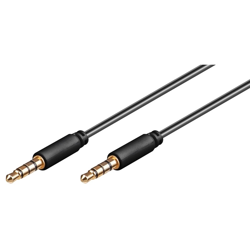 CAVO 1.0Mt AUX JACK MASCHIO-MASCHIO 3.5 TTRS IPHONE IPAD  ETC..