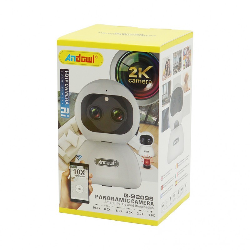 IPCAMERA  CON RICONOSCIMENTO FACCIALE ZOOM 10X DUAL CAMERA 2K AI  