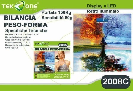 BILANCIA PESAPERSONE PESO FORMA  DIGITALE DISPLAY FANTASY 180KG MAX