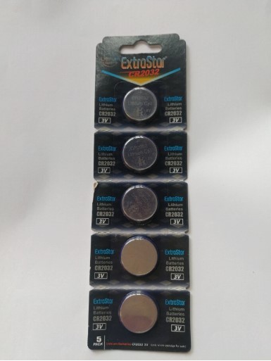 EXTRASTAR BATTERIA A BOTTONE CR2032 LITHIUM BATTERY 3V
