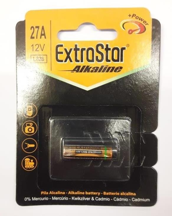 EXTRASTAR BATTERIA ALKALINE BATTERY 27A L828 12V 28mAh