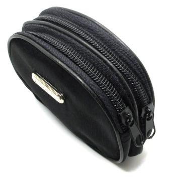 BORSELLINO PORTAMONETE PORTASPICCI BASIC SEMICIRCOLARE 2 SCOMPARTI CON ZIP
