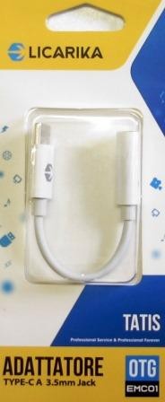 CAVO ADATTATORE CUFFIE AURICOLARI USB TIPO TYPE C MASCHIO A JACK 3.5 FEMMINA AUX