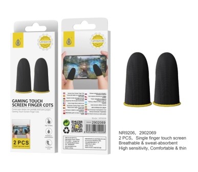 COPPIA DI DITALI FINGER GAMING COTS PER SCHERMI CAPACITIVI TABLET SMARTPHONE ETC