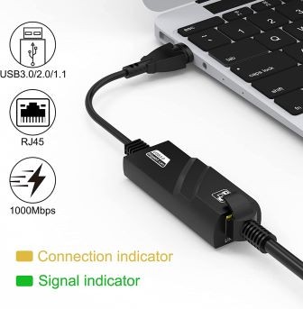 SCHEDA DI RETE ETHERNET 10/100/1000  GIGABIT ESTERNA USB 3.0