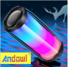 CASSA SPEAKER WIRELESS PORTATILE BLUETOOTH TUBO LUCE AMBIENTE FM MP3