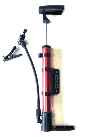 POMPA A PEDALE PER BICICLETTA PORTATILE IN ALLUMINIO CON SISTEMA DI FISSAGGIO