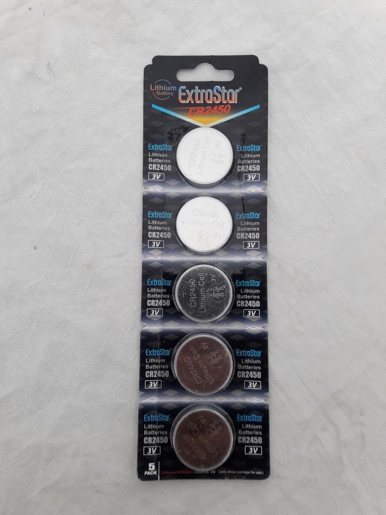 EXTRASTAR BATTERIA A BOTTONE CR2450 LITHIUM BATTERY 3V