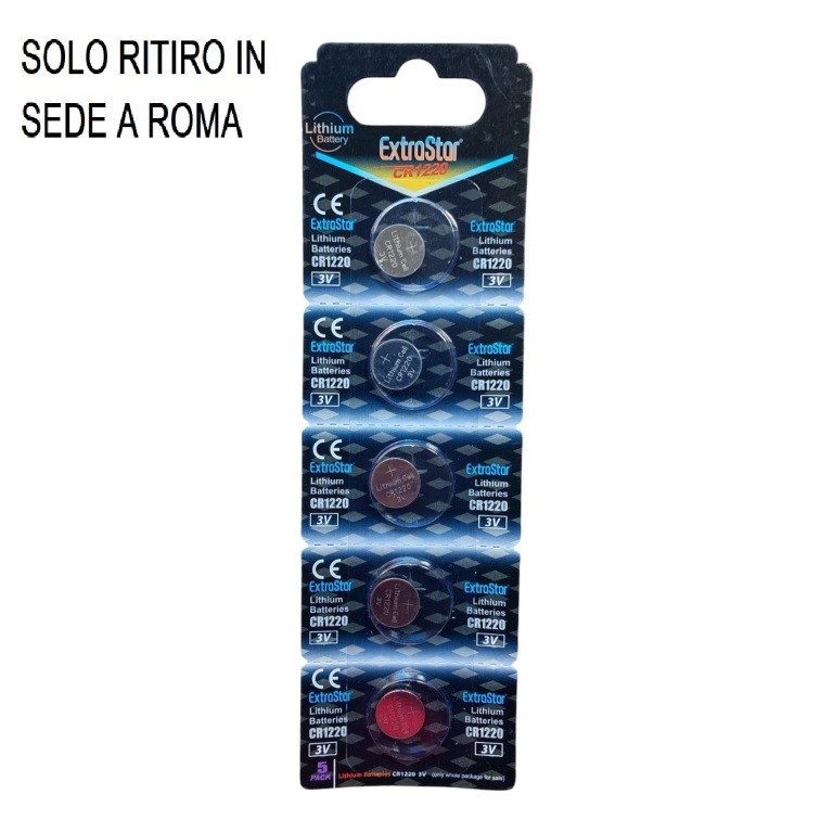 EXTRASTAR BATTERIA A BOTTONE CR1220 LITHIUM BATTERY 3V